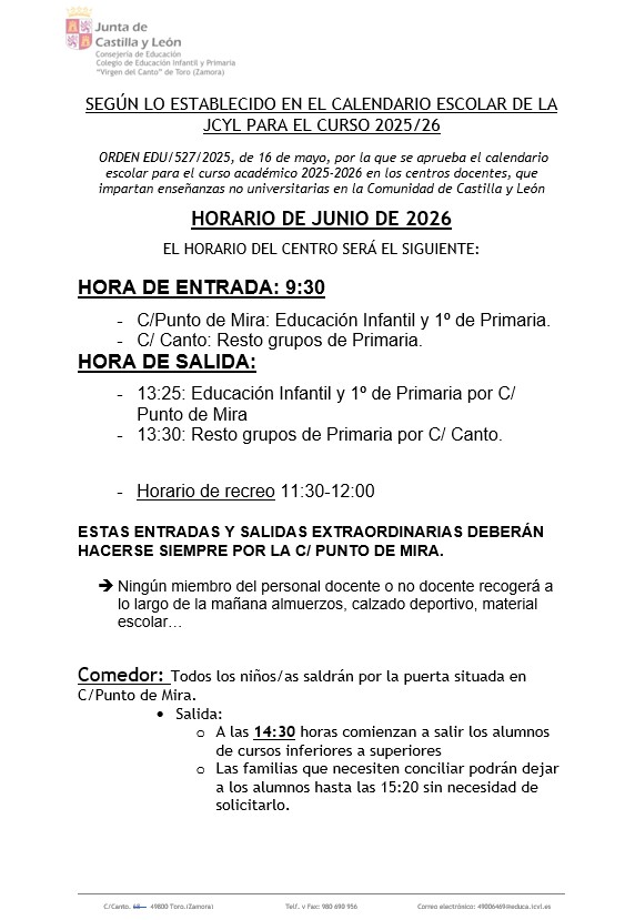CALENDARIO JUNIO26